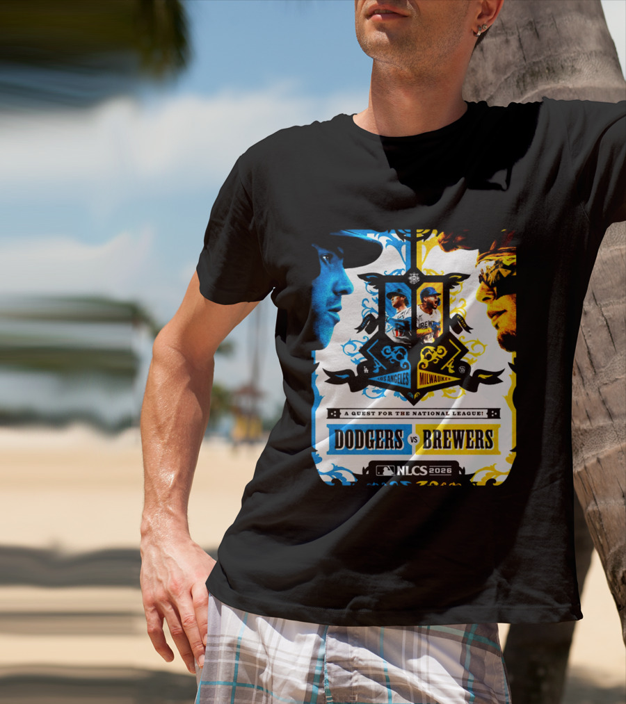 MLB Los Angeles Dodgers Brewers NLCS 2026 Head To Head Quest For The National League T-Shirt