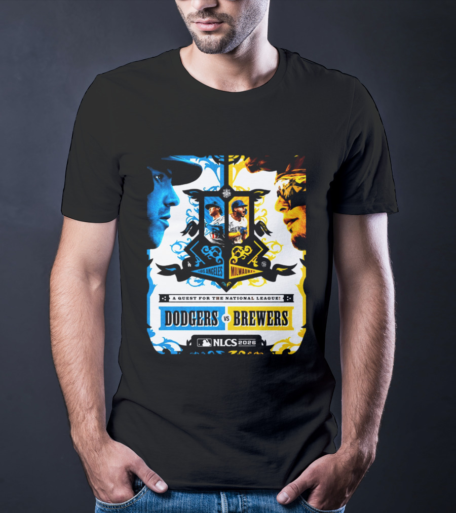 MLB Los Angeles Dodgers Brewers NLCS 2026 Head To Head Quest For The National League T-Shirt