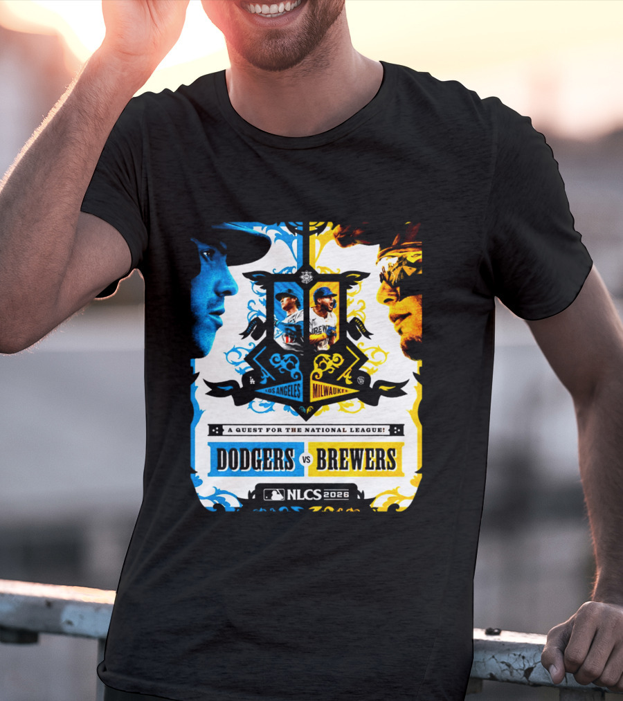 MLB Los Angeles Dodgers Brewers NLCS 2026 Head To Head Quest For The National League T-Shirt