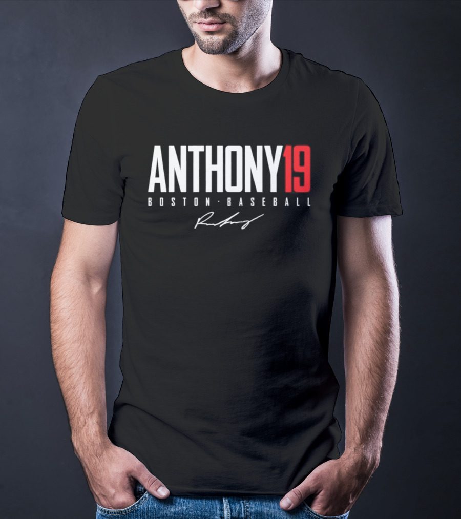 Anthony 19 Boston Baseball Signature T-Shirt