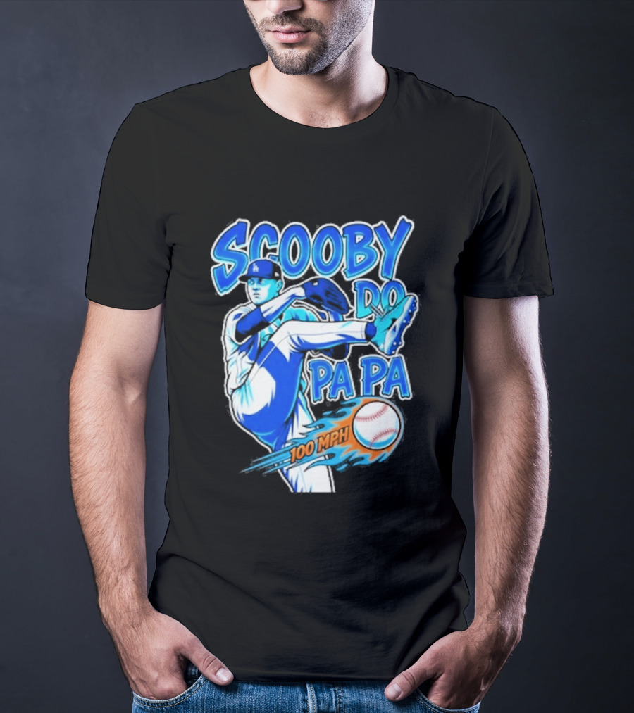 Scooby Do Pa Pa 100 MPH Baseball Pitcher Los Angeles T-Shirt