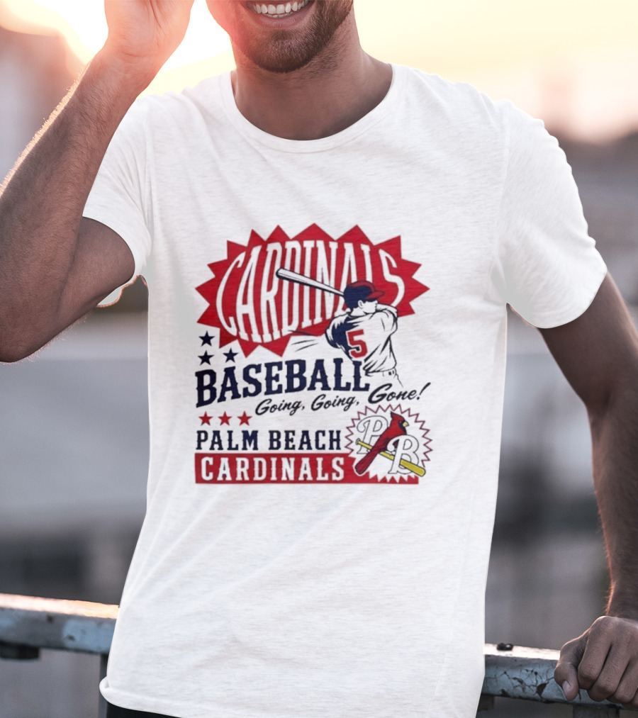 Palm Beach Cardinals Baseball Going Going Gone T-Shirt