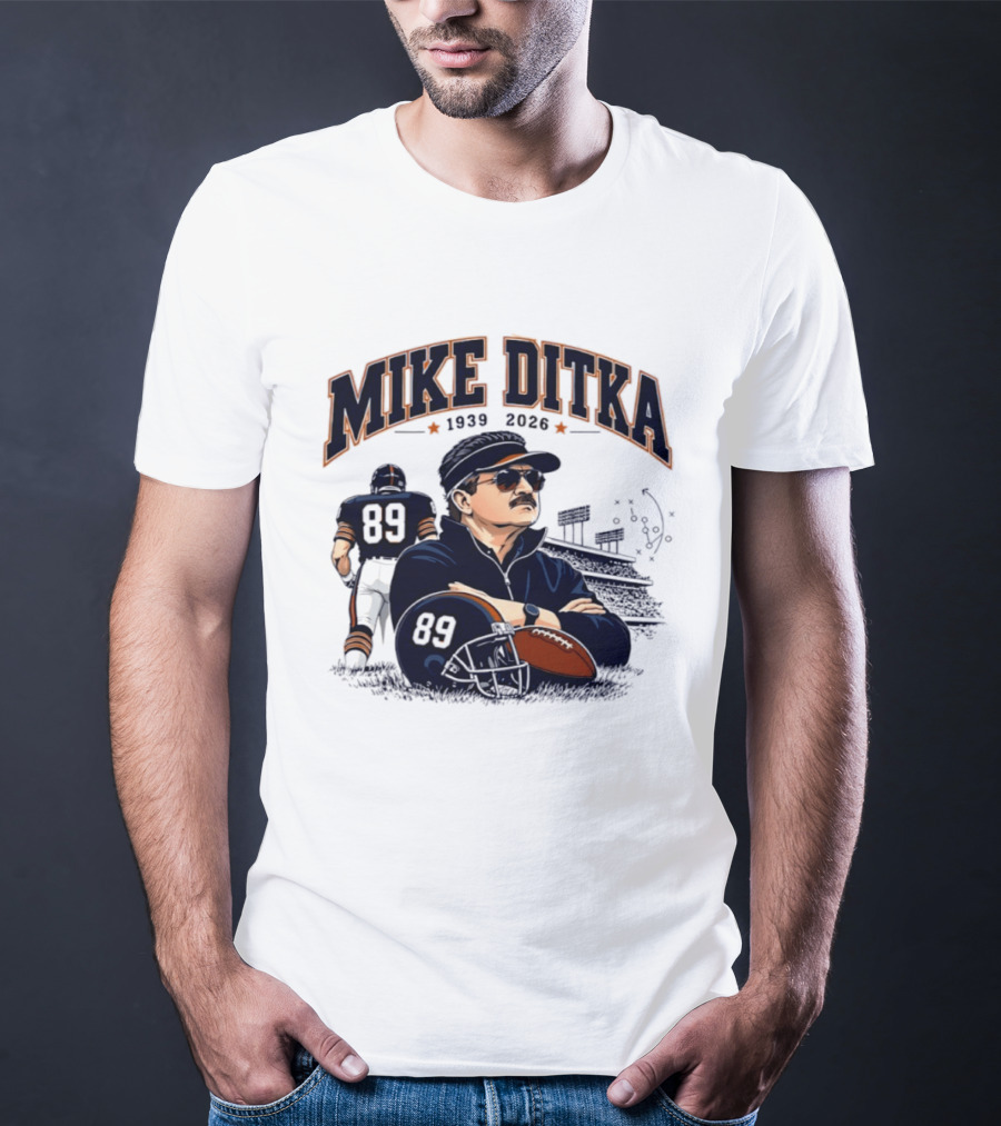 Mike Ditka 1939 2026 Chicago Bears Coach Football Legacy T-Shirt