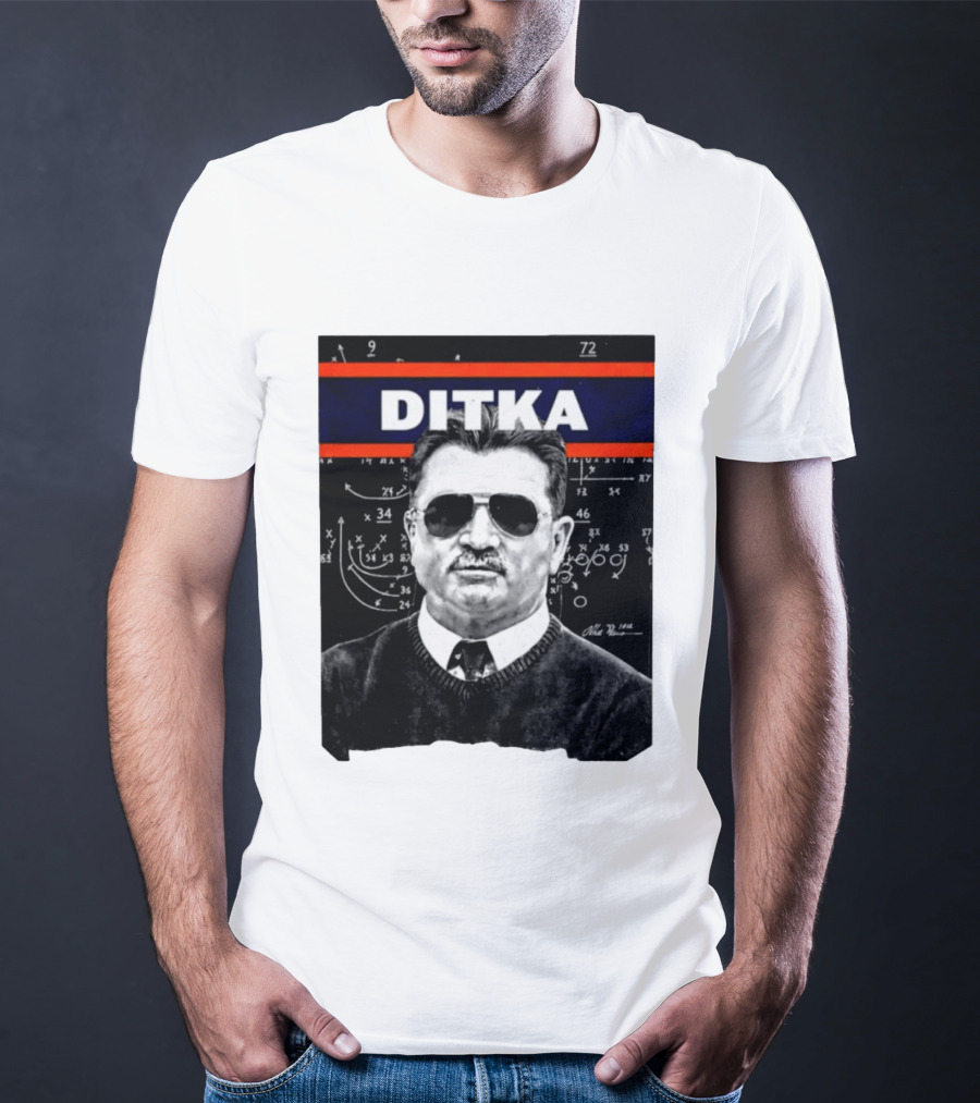 DITKA Da Coach Chicago Bears Legend Mike Ditka Playbook T-Shirt