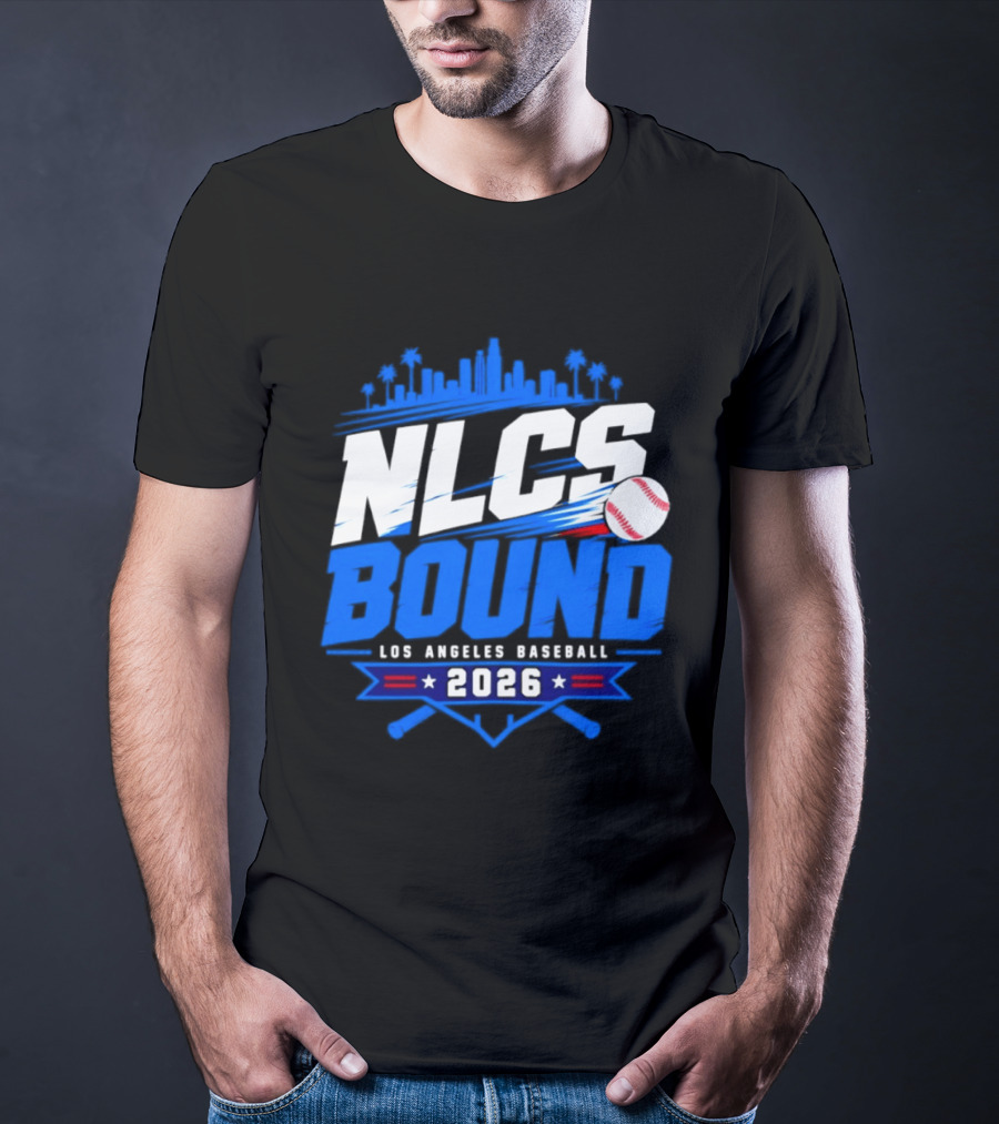 NLCS Bound Los Angeles Baseball 2026 Skyline Postseason T-Shirt