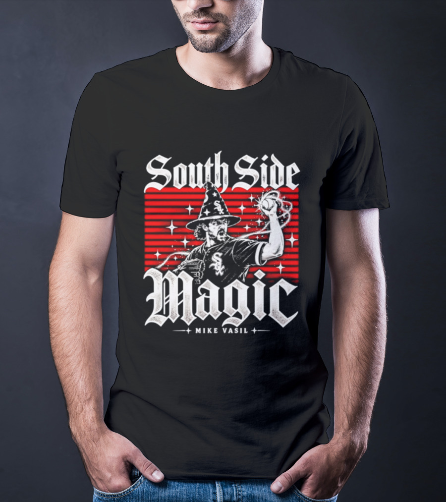 South Side Magic Mike Vasil Chicago White Sox 2026 Postseason Wizard T-Shirt