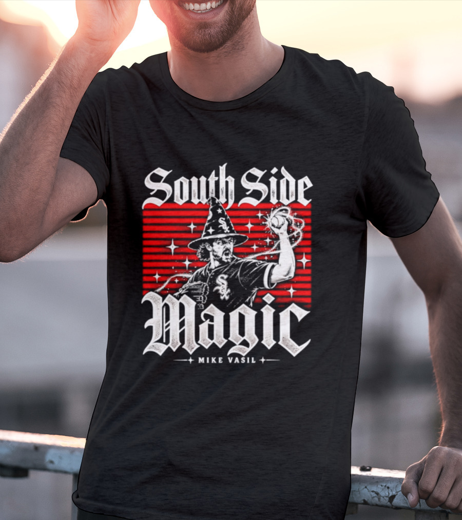 South Side Magic Mike Vasil Chicago White Sox 2026 Postseason Wizard T-Shirt