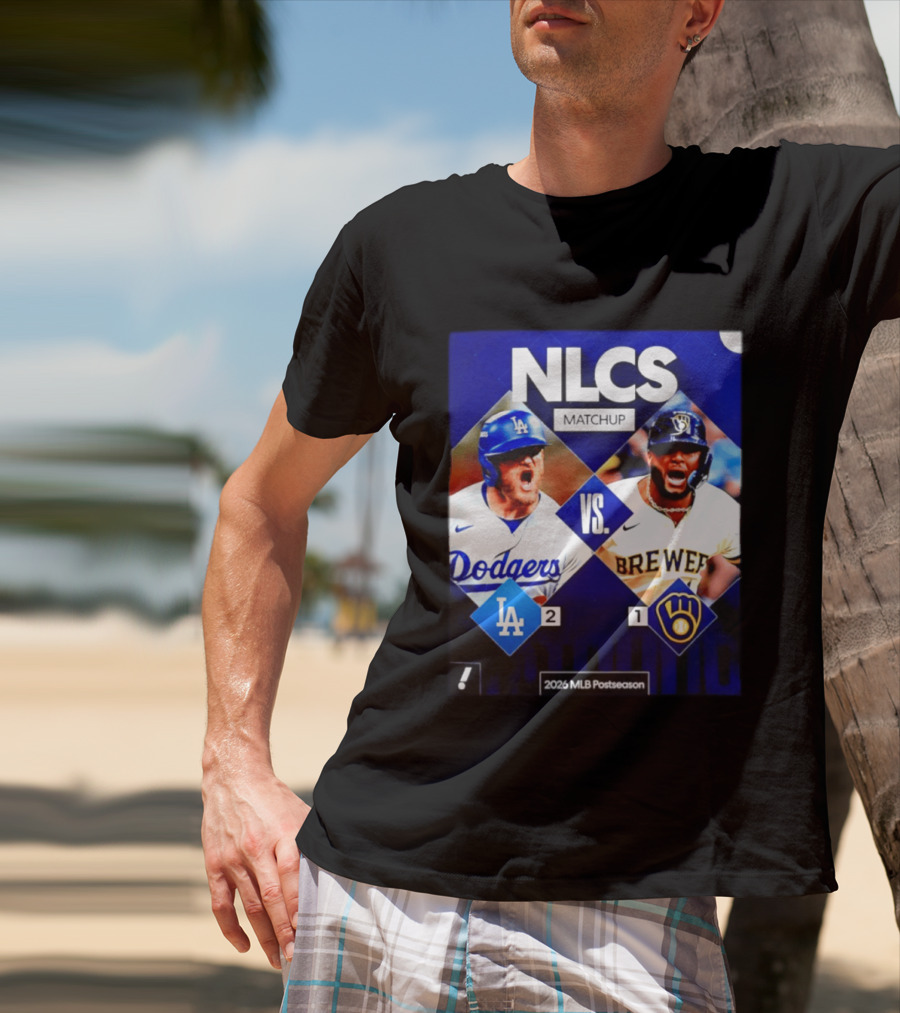 NLCS Matchup Dodgers Vs Brewers 2026 MLB Postseason T-Shirt