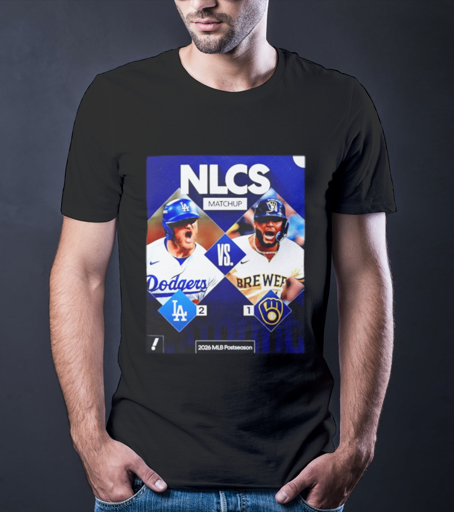 NLCS Matchup Dodgers Vs Brewers 2026 MLB Postseason T-Shirt