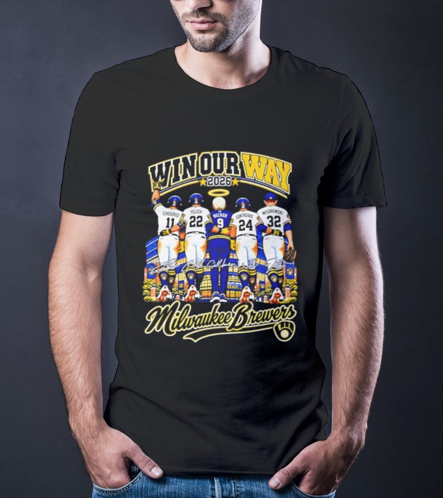 Milwaukee Brewers Win Our Way 2026 Signatures Beck 9 T-Shirt