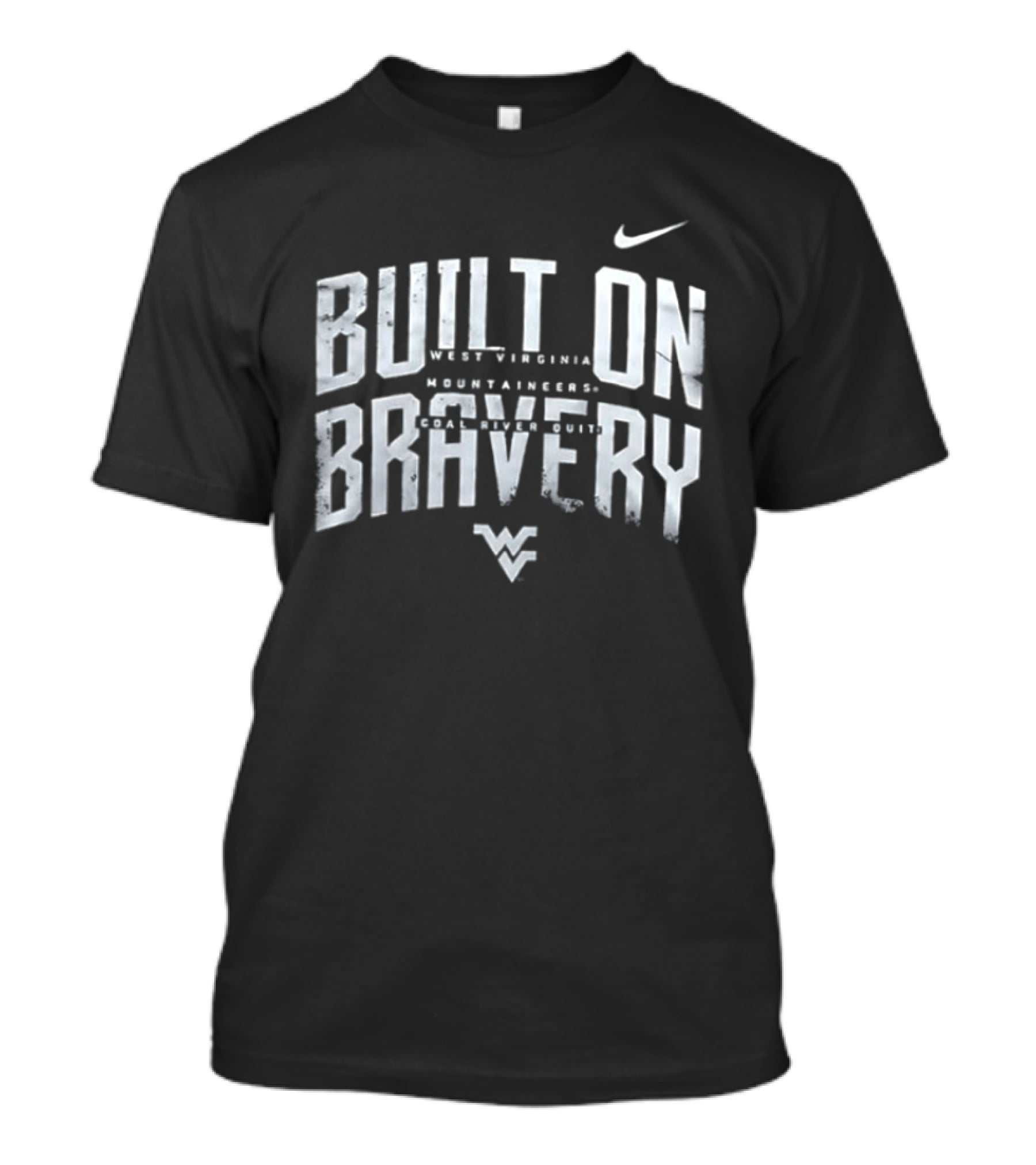 West Virginia Mountaineers 2026 Built On Bravery Coal Rush Nike WV T-Shirt