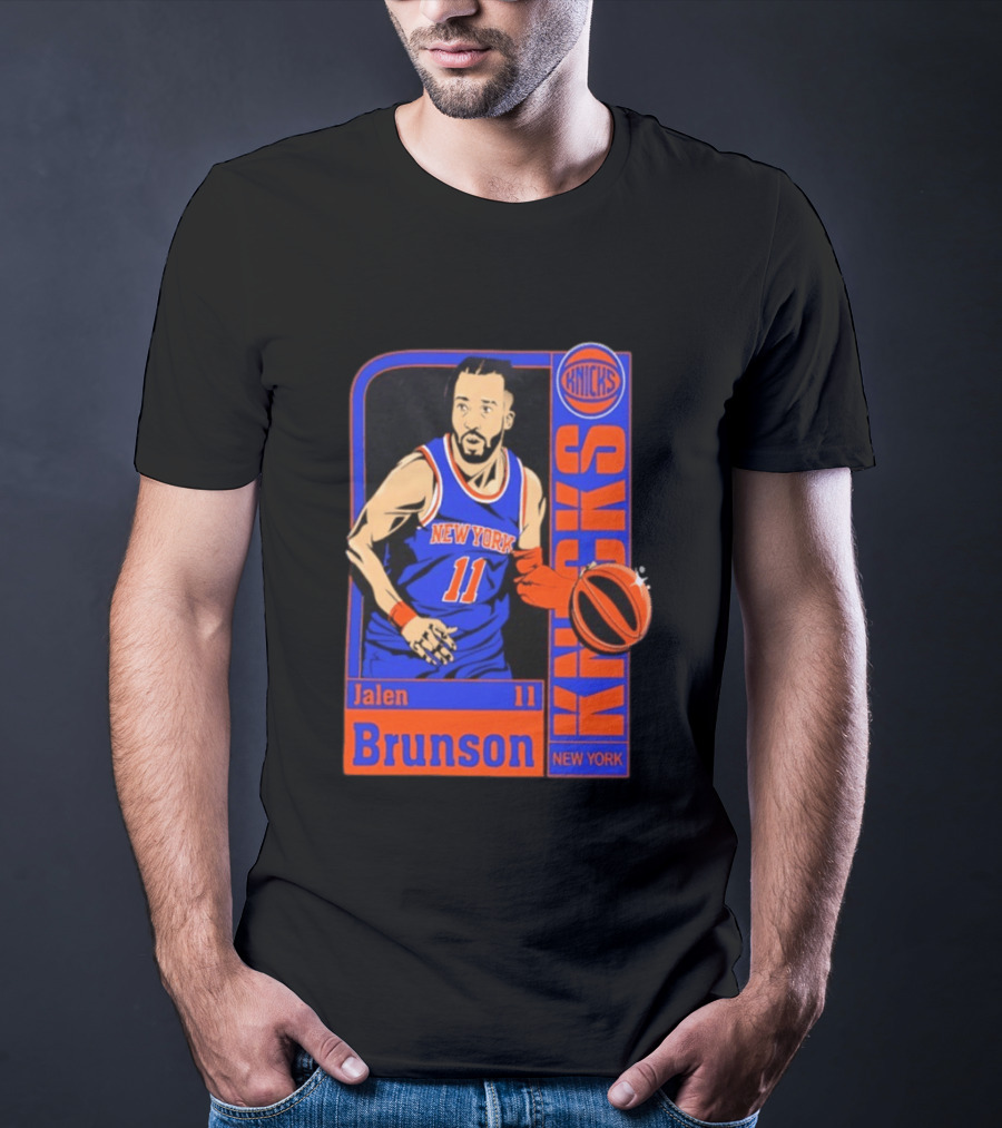 New York Knicks Jalen Brunson 11 Player Card 2026 T-Shirt