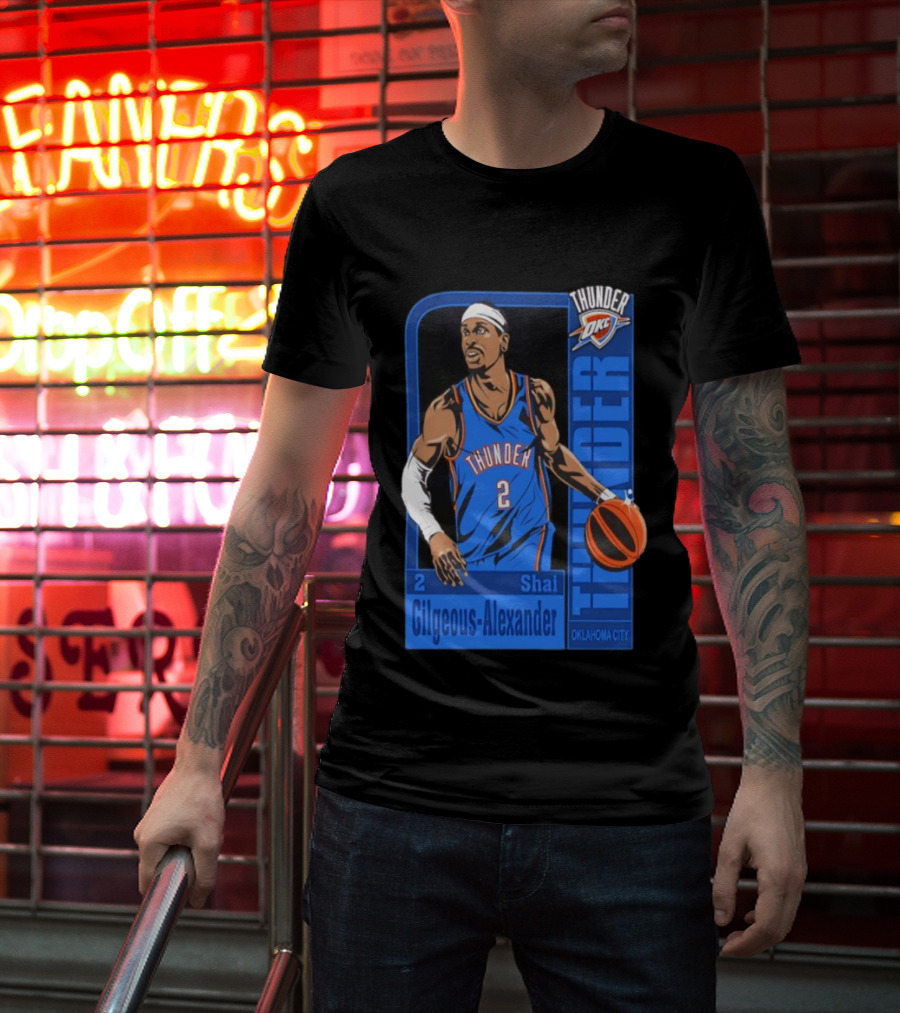 Oklahoma City Thunder Shai Gilgeous Alexander Number 2 NBA 2026 T-Shirt