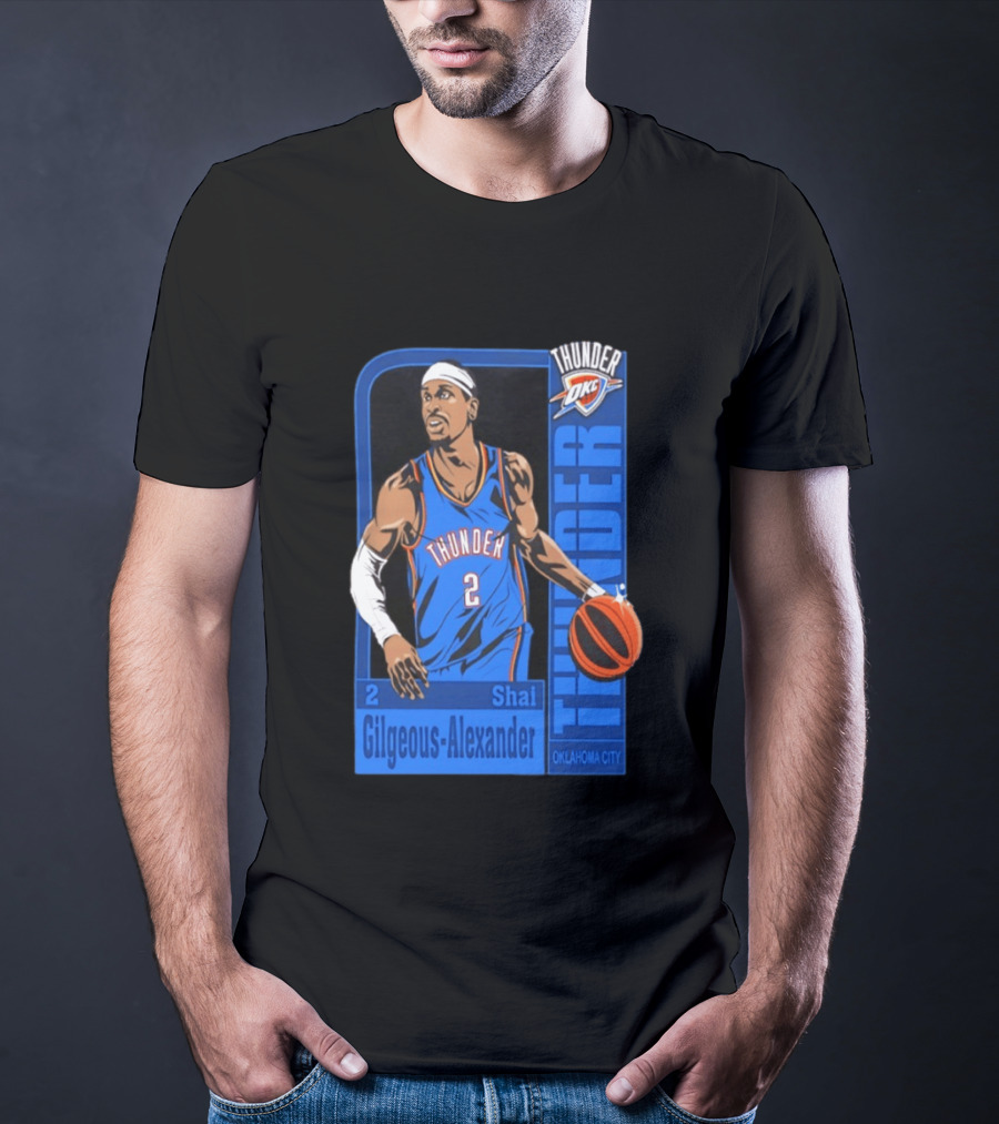 Oklahoma City Thunder Shai Gilgeous Alexander Number 2 NBA 2026 T-Shirt
