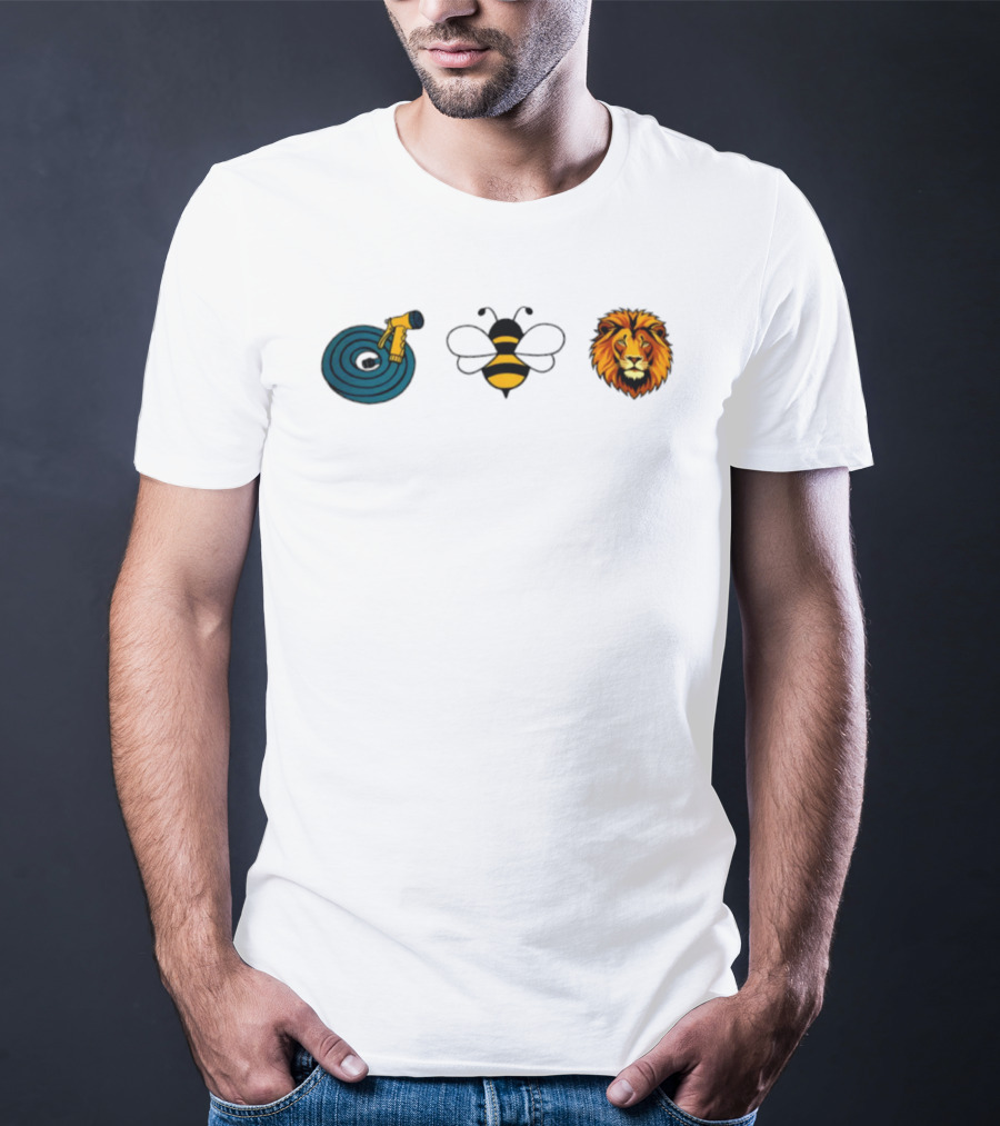 Hose Bee Lion Rebus Puzzle Bumblebee Wordplay T-Shirt