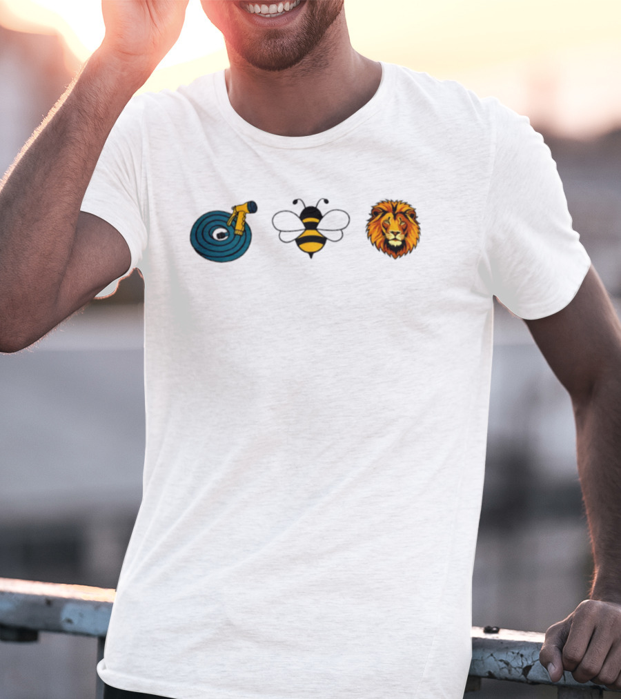 Hose Bee Lion Rebus Puzzle Bumblebee Wordplay T-Shirt