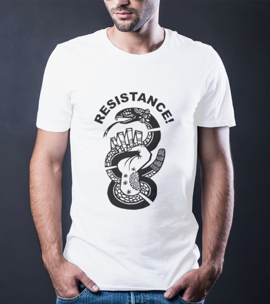 Resistance Snake And Raised Fist Symbolizing Social Justice And Activism T-Shirt