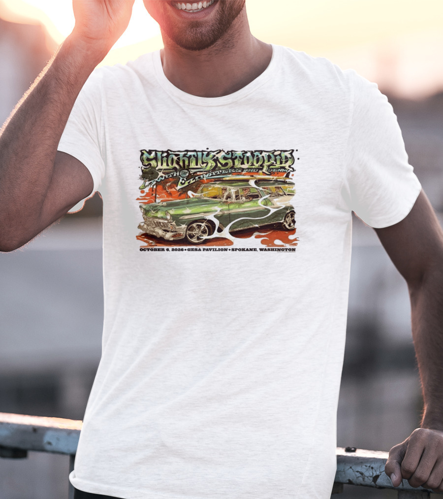Slightly Stoopid Live With The Elevators And Denim October 6 2026 Gesa Pavilion Spokane WA T-Shirt