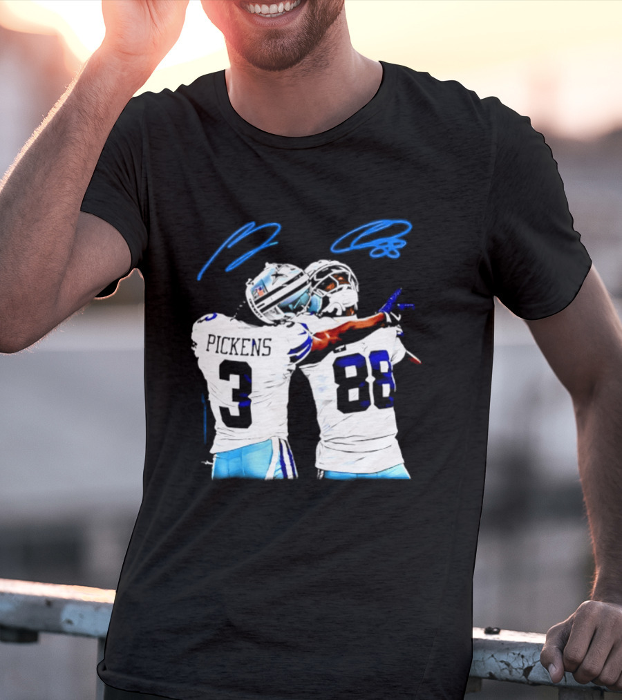 George Pickens CeeDee Lamb Dallas Cowboys Signatures T-Shirt