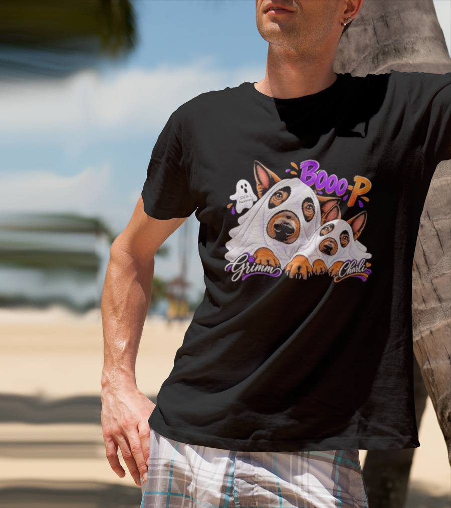 Grimm Charli Booo P SDCA 1 Awareness Comic Style Pooch Pals T-Shirt