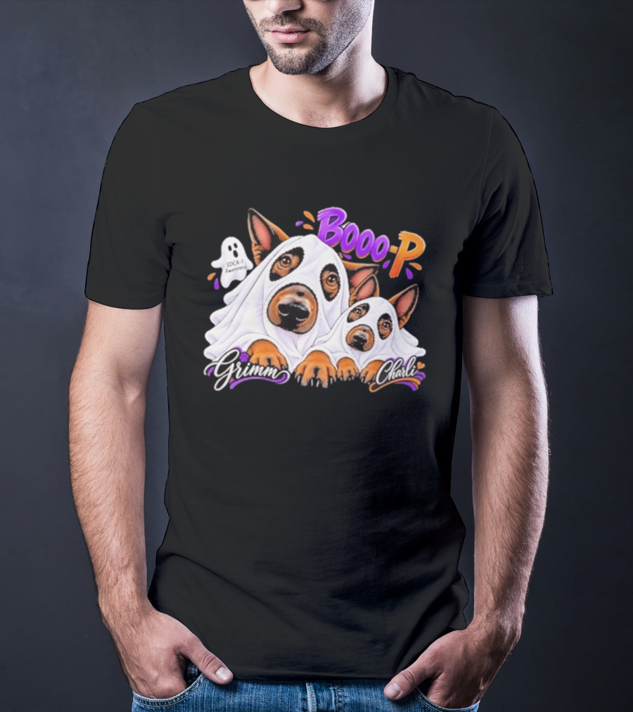 Grimm Charli Booo P SDCA 1 Awareness Comic Style Pooch Pals T-Shirt