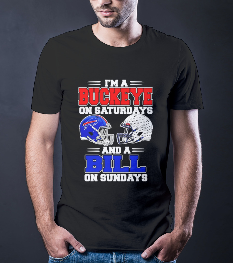 Ohio State Buckeyes Saturdays Buffalo Bills Sundays Fan 2026 T-Shirt