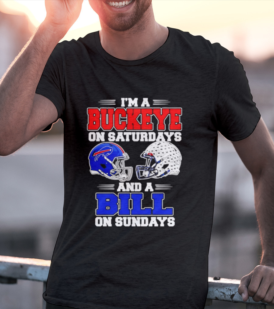 Ohio State Buckeyes Saturdays Buffalo Bills Sundays Fan 2026 T-Shirt