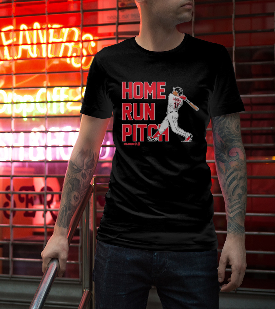 Ramirez 11 Home Run Pitch Swing Baseball T-Shirt