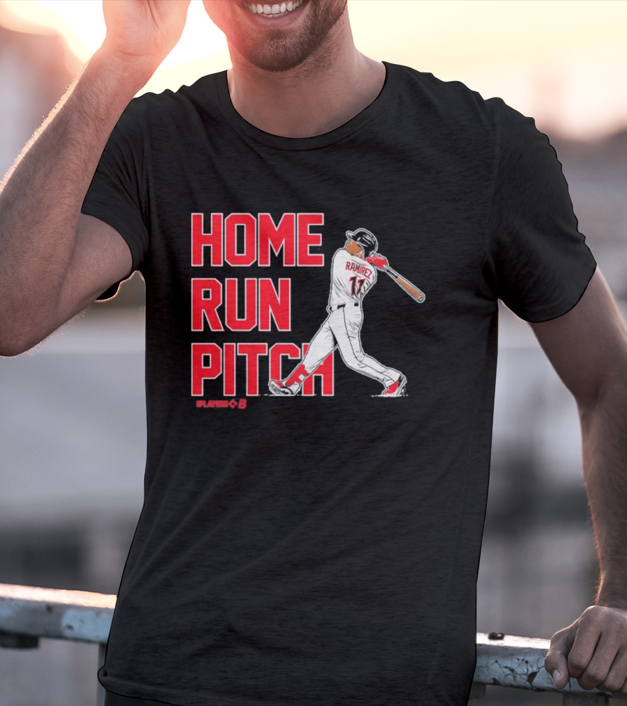 Ramirez 11 Home Run Pitch Swing Baseball T-Shirt