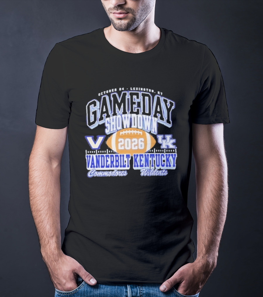 October 24 Lexington Gameday Showdown Vanderbilt Commodores Kentucky Wildcats 2026 T-Shirt