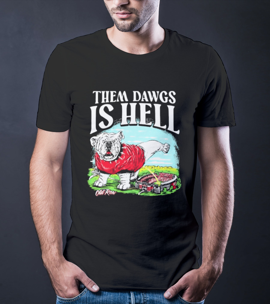 Them Dawgs Is Hell Georgia Bulldogs Football Stadium Scene T-Shirt