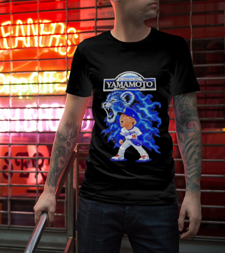 Yoshinobu Yamamoto Los Angeles Dodgers Baby Lion T-Shirt