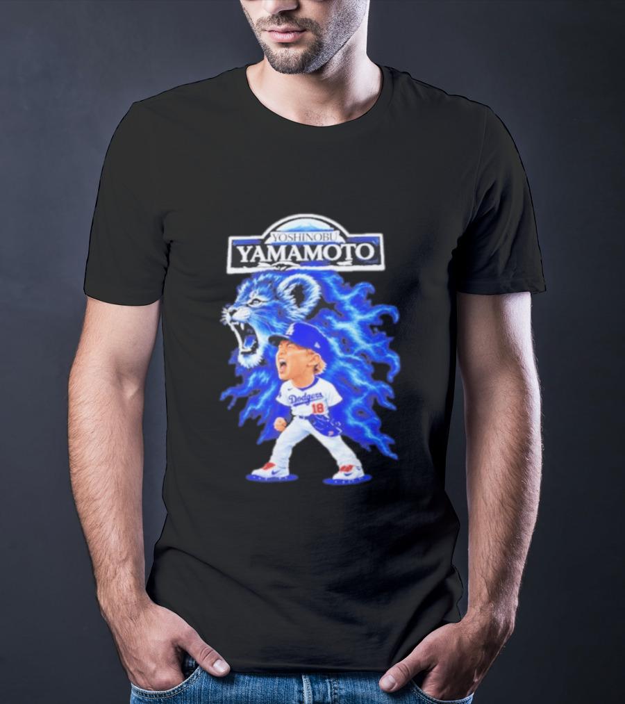 Yoshinobu Yamamoto Los Angeles Dodgers Baby Lion T-Shirt