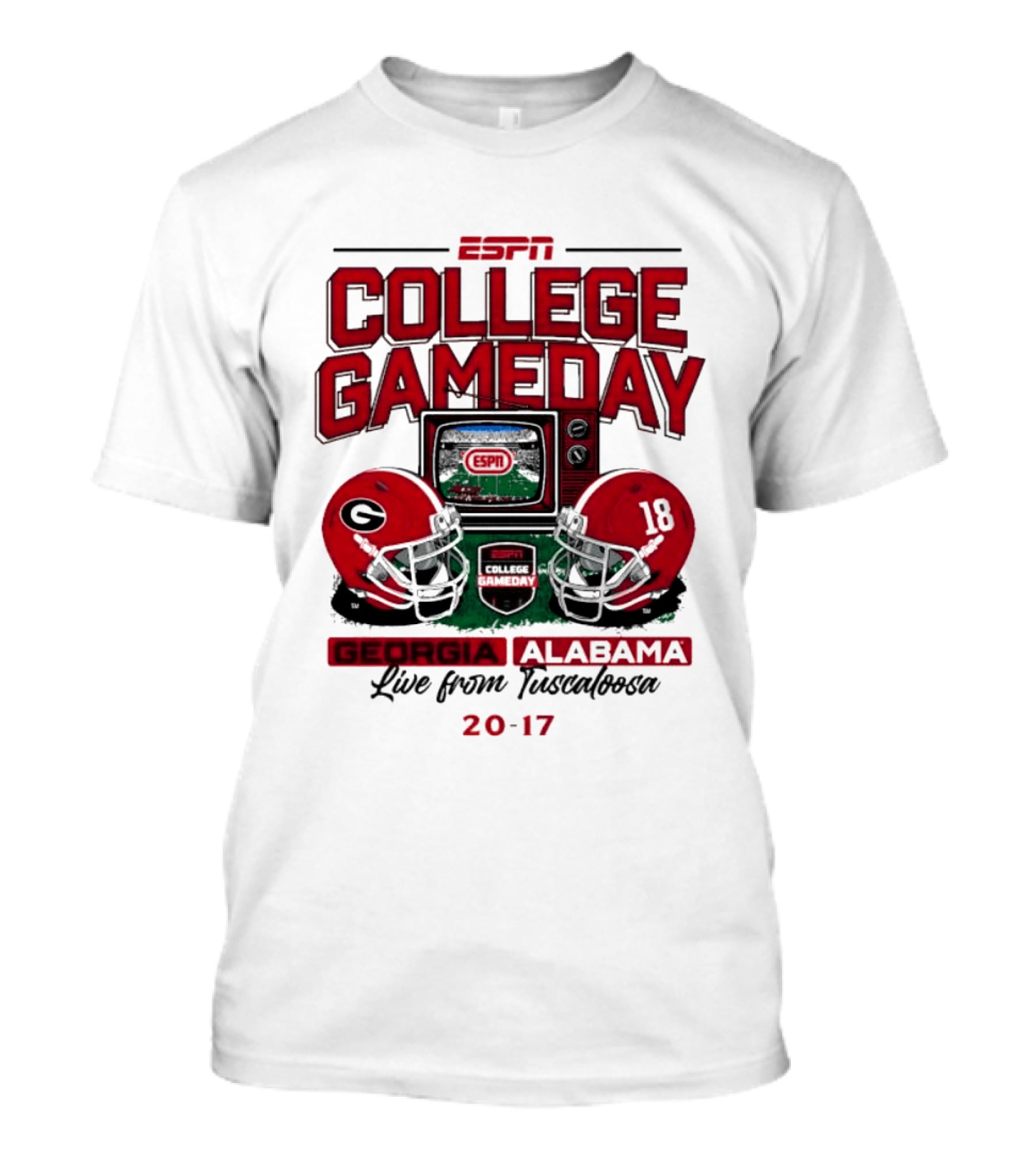 ESPN College Gameday Georgia Alabama Live From Tuscaloosa 20 17 T-Shirt
