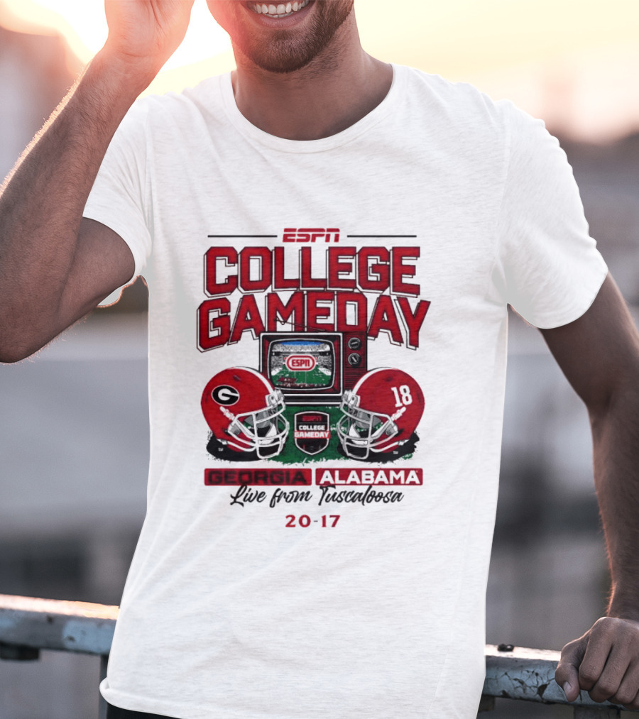 ESPN College Gameday Georgia Alabama Live From Tuscaloosa 20 17 T-Shirt