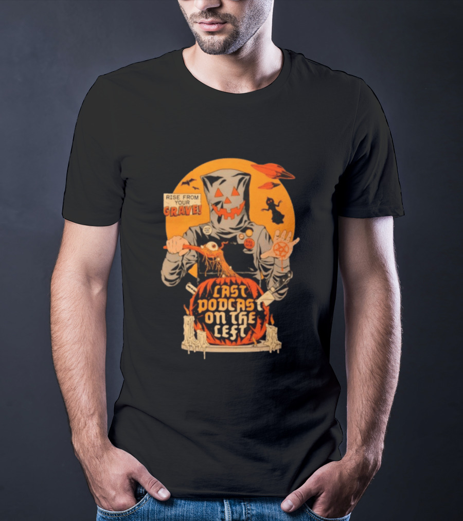 Last Podcast On The Left Rise From Your Grave Halloween Pumpkin Horror Mask T-Shirt