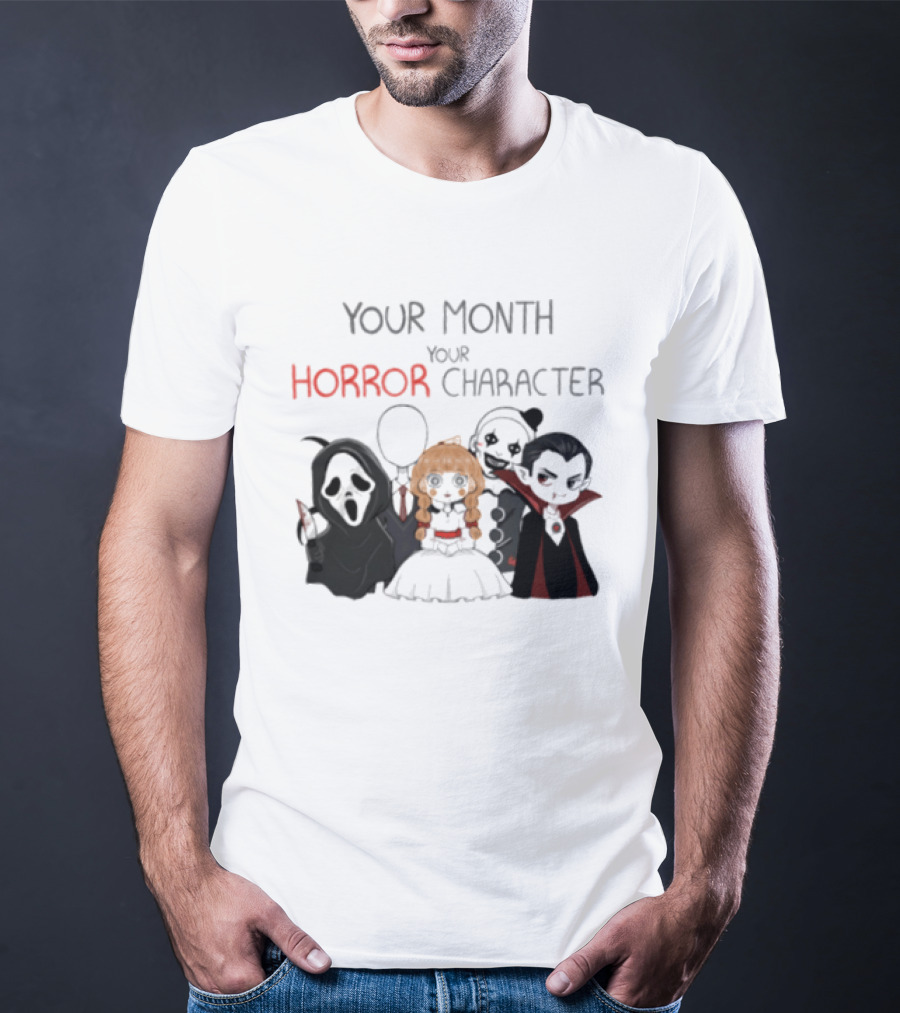 Your Month Your Horror Chibi Character Halloween 2026 T-Shirt