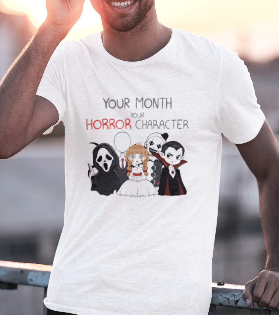 Your Month Your Horror Chibi Character Halloween 2026 T-Shirt