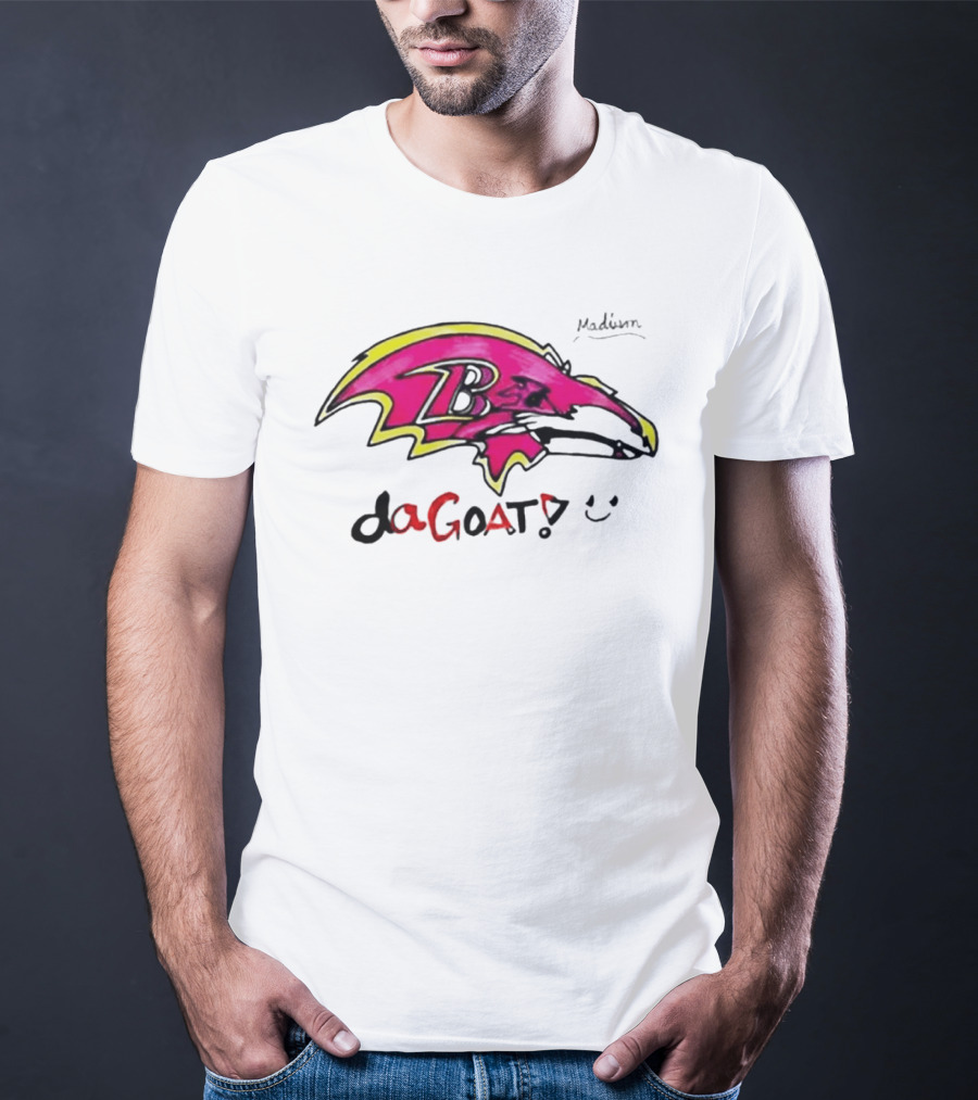 Madison B25 Pink Raven Da GOAT Smiley T-Shirt