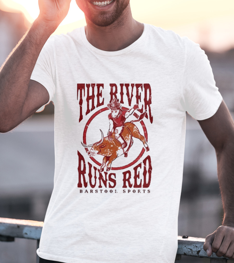 The River Runs Red Barstool Sports Oklahoma Sooners Beat Texas Longhorns 2026 T-Shirt