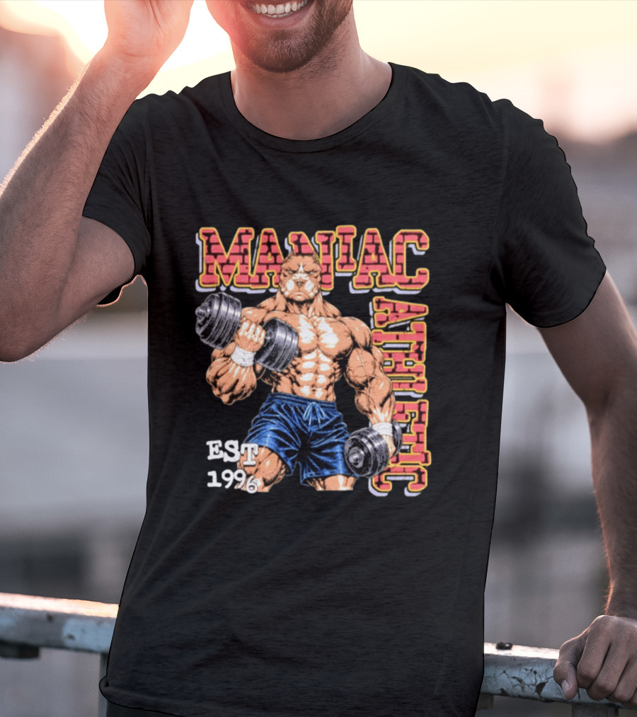 Pitbull Bodybuilder Maniac Athletic Est 1996 T-Shirt