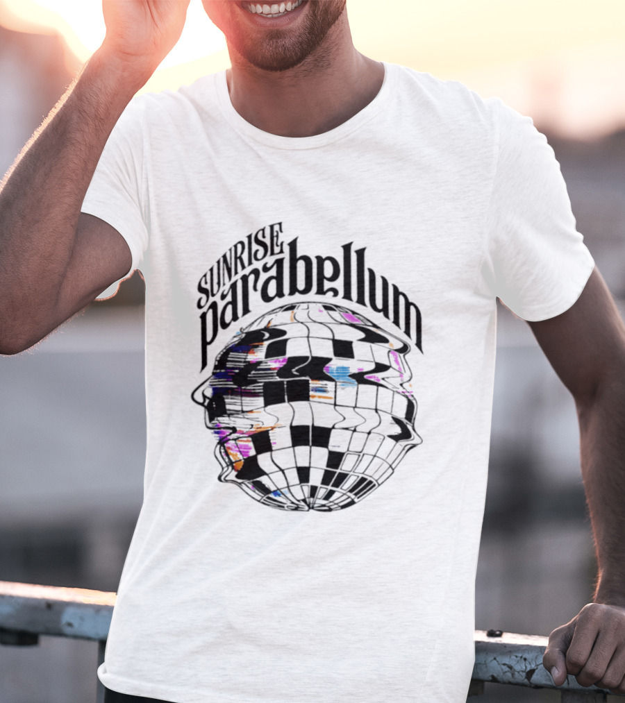 Sunrise Parabellum Glitch Disco Ball Retro Psychedelic Aesthetic T-Shirt