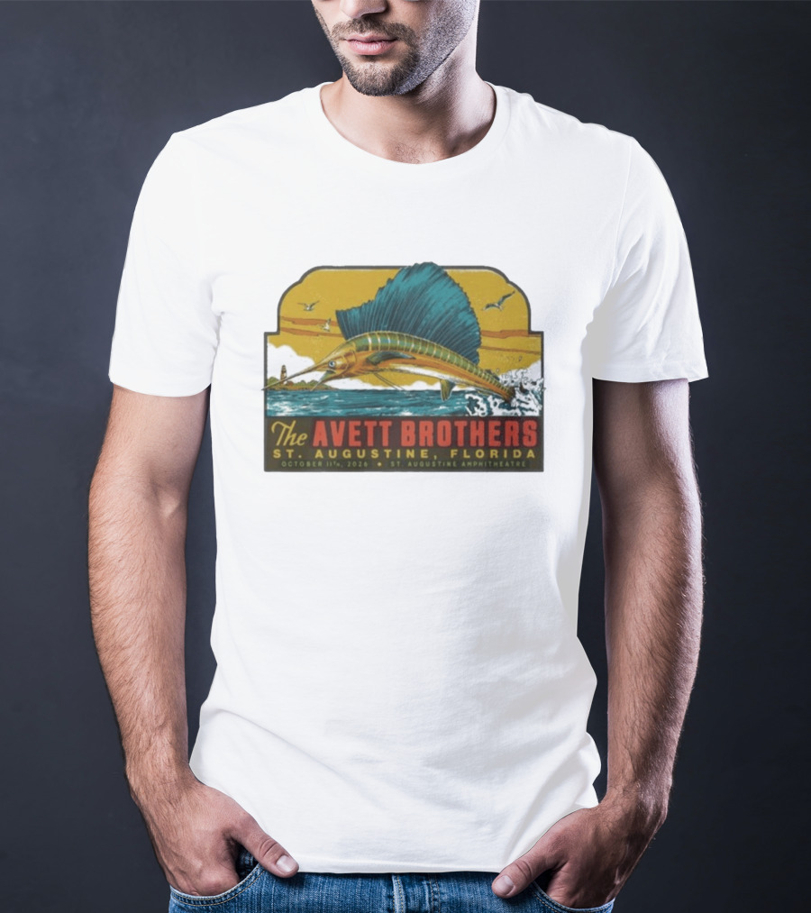 The Avett Brothers St. Augustine Florida October 11 2026 Amphitheatre Tour T-Shirt