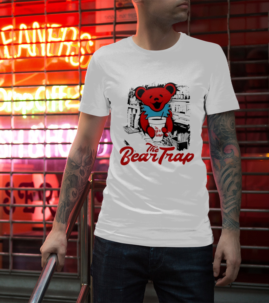 The Bear Trap Grateful Dead Dancing Bear Vintage Barista Vibes T-Shirt