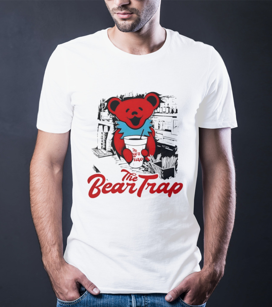 The Bear Trap Grateful Dead Dancing Bear Vintage Barista Vibes T-Shirt