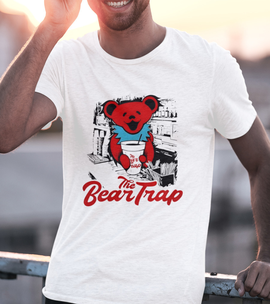 The Bear Trap Grateful Dead Dancing Bear Vintage Barista Vibes T-Shirt