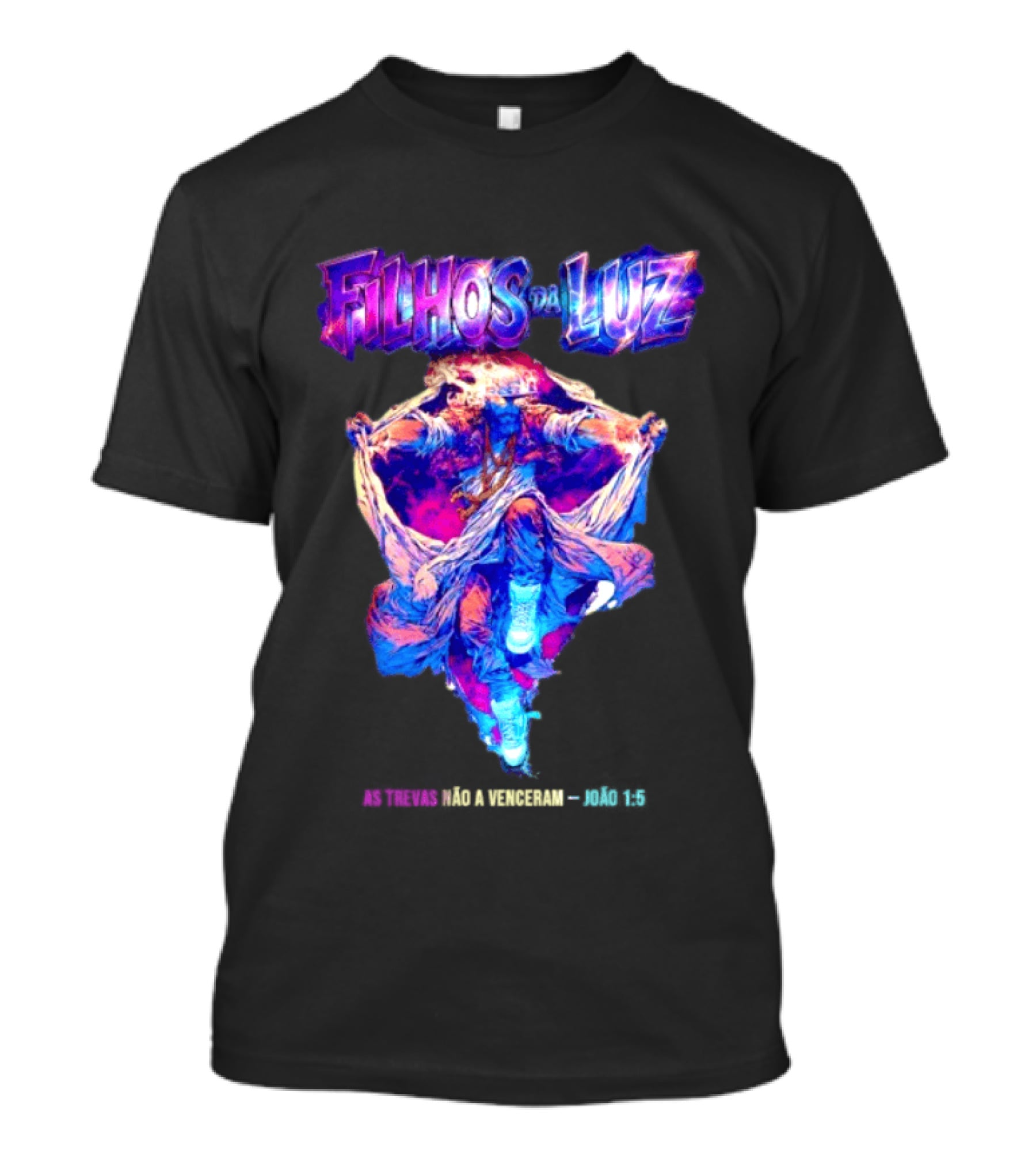 Filhos Da Luz As Trevas Não A Venceram João 1 5 Vibrant Angelic Warrior T-Shirt