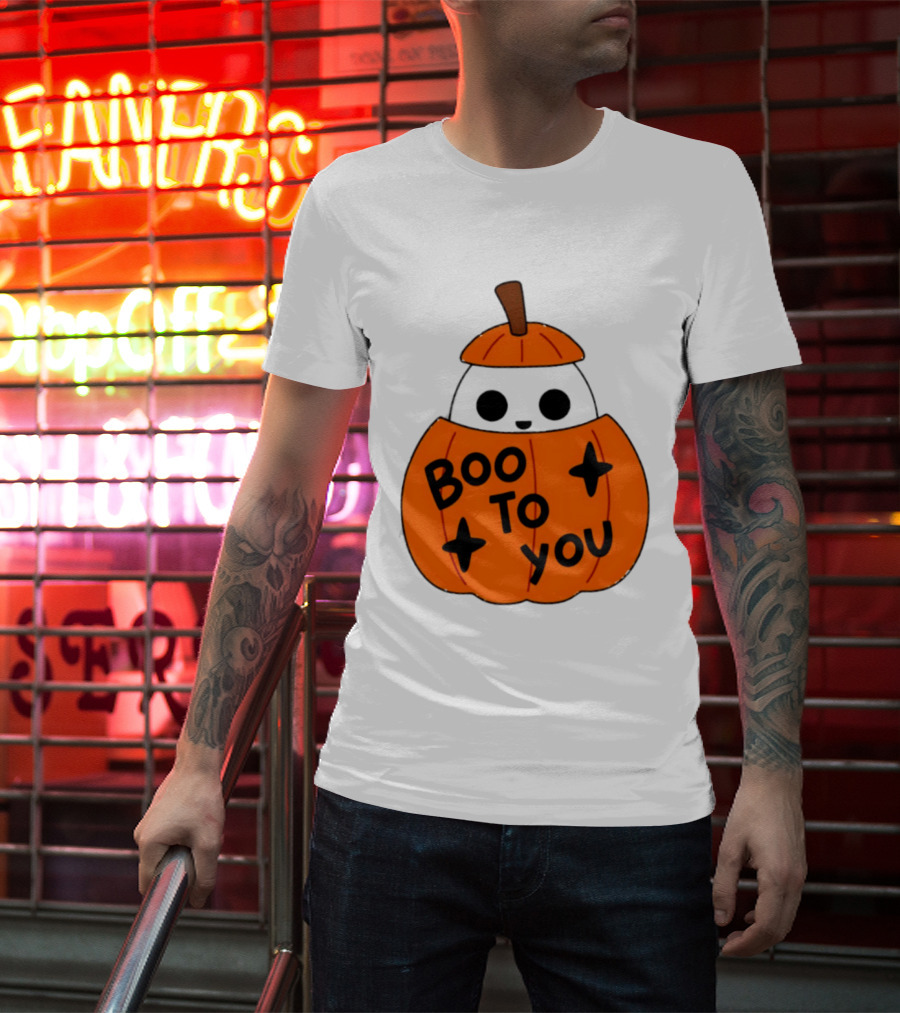 Boo To You 2026 Halloween Ghost In Pumpkin T-Shirt