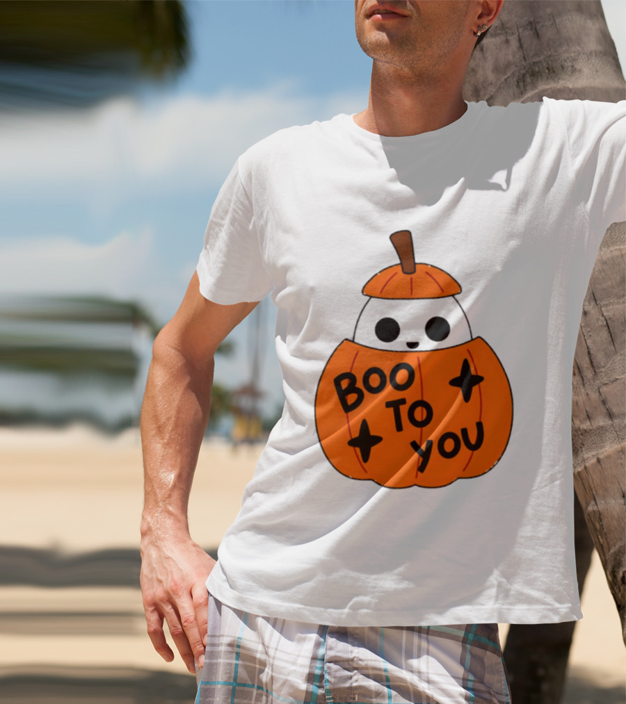 Boo To You 2026 Halloween Ghost In Pumpkin T-Shirt