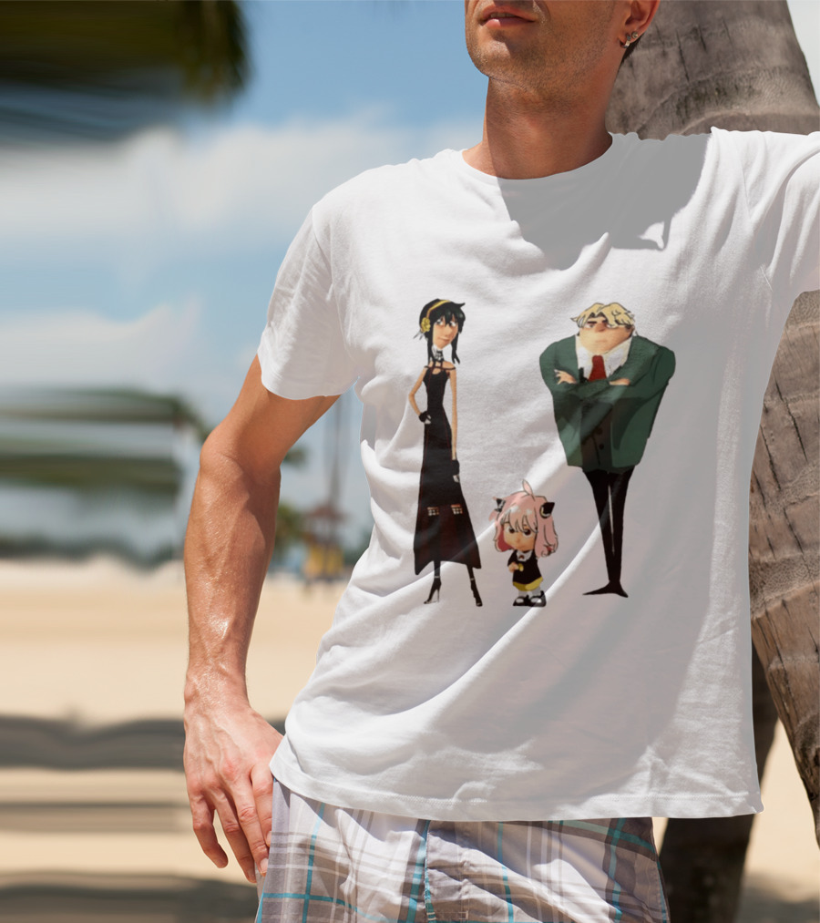 Despicable Me Spy X Family Crossover Cartoon Characters Meme T-Shirt